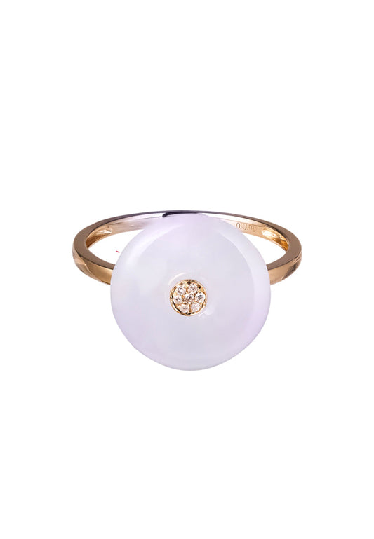 TOMEI Violet Jade Ring, Yellow Gold 750
