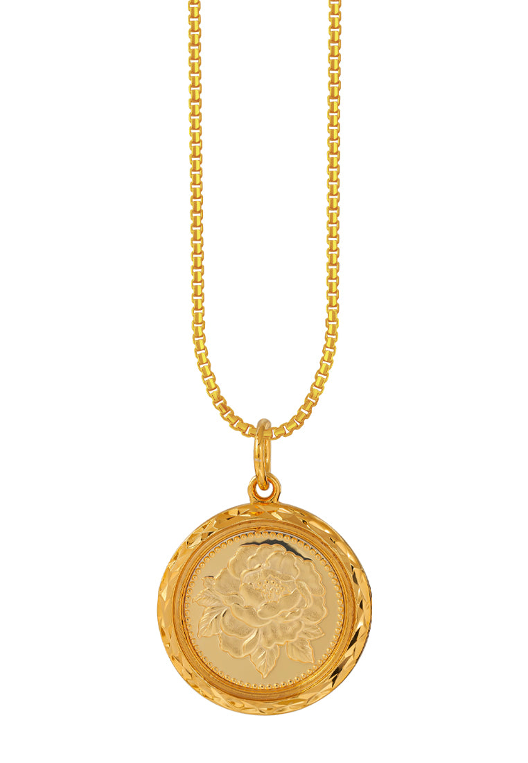 TOMEI Gold-Plated Pendant [Online Exclusive] Peony Flower Gift Pendant