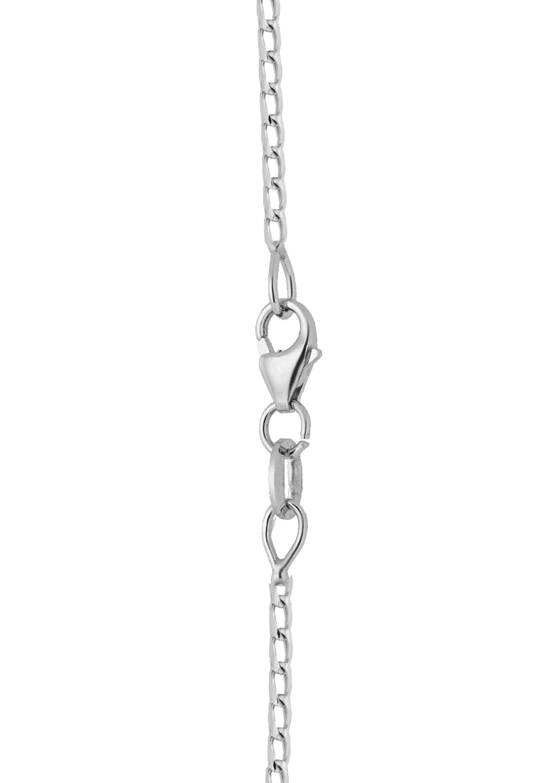 TOMEI Buckle Necklace, White Gold 375