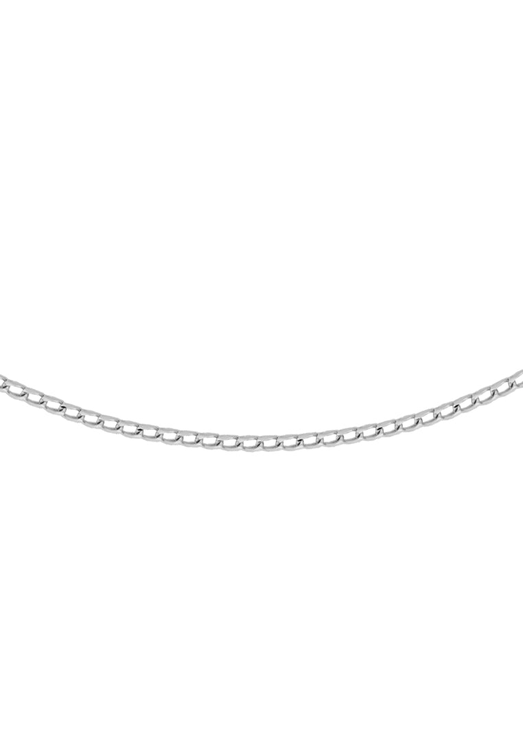 TOMEI Buckle Necklace, White Gold 375