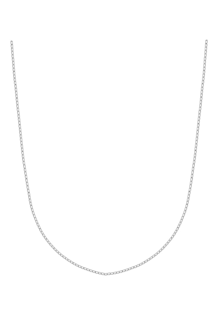 TOMEI Buckle Necklace, White Gold 375