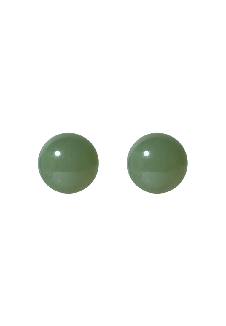 TOMEI Harvest Glow Collection, Green Nephrite Earrings [Online Exclusive]
