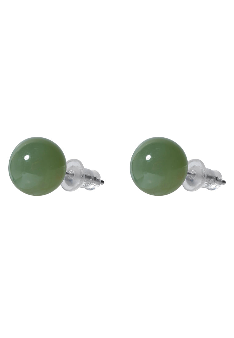 TOMEI Harvest Glow Collection, Green Nephrite Earrings [Online Exclusive]