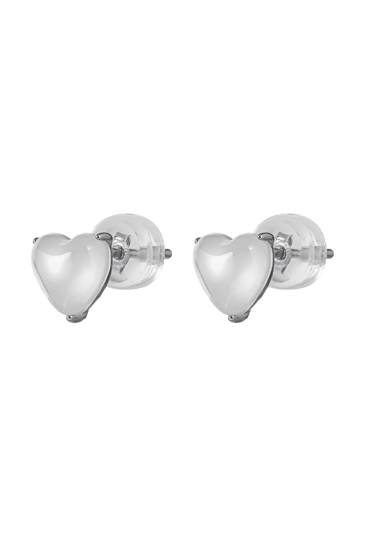 TOMEI Harvest Glow Collection, Nephrite Heart Earrings [Online Exclusive]