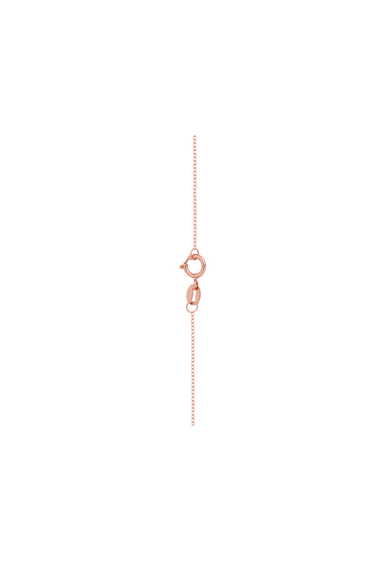 TOMEI Je t'aime Revolving Love Eiffel Tower Diamond Necklace 为爱钻动套链, Rose Gold 750