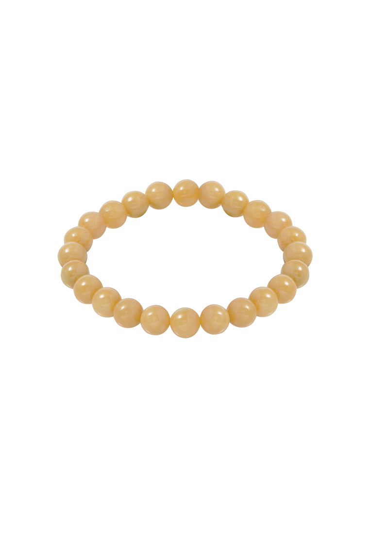 TOMEI [Online Exclusive] Yellow Jade Bead Bracelet