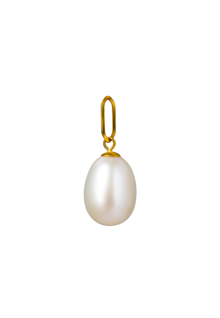 TOMEI [Online Exclusive] Minimalist Pearl Pendant, Yellow Gold 750