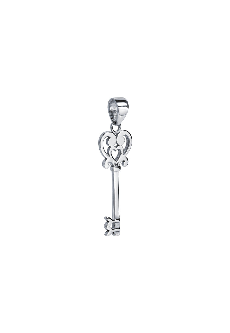 TOMEI Key Pendant, White Gold 585