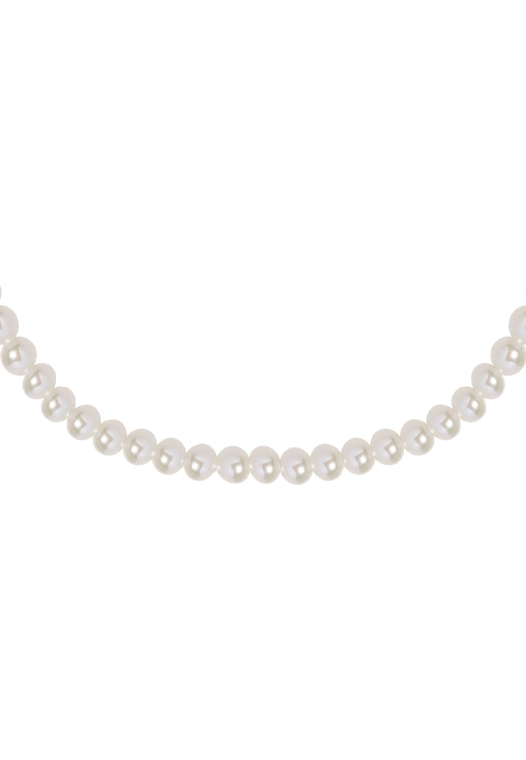 TOMEI Pearlfect Love Single Strand White Pearl Necklace