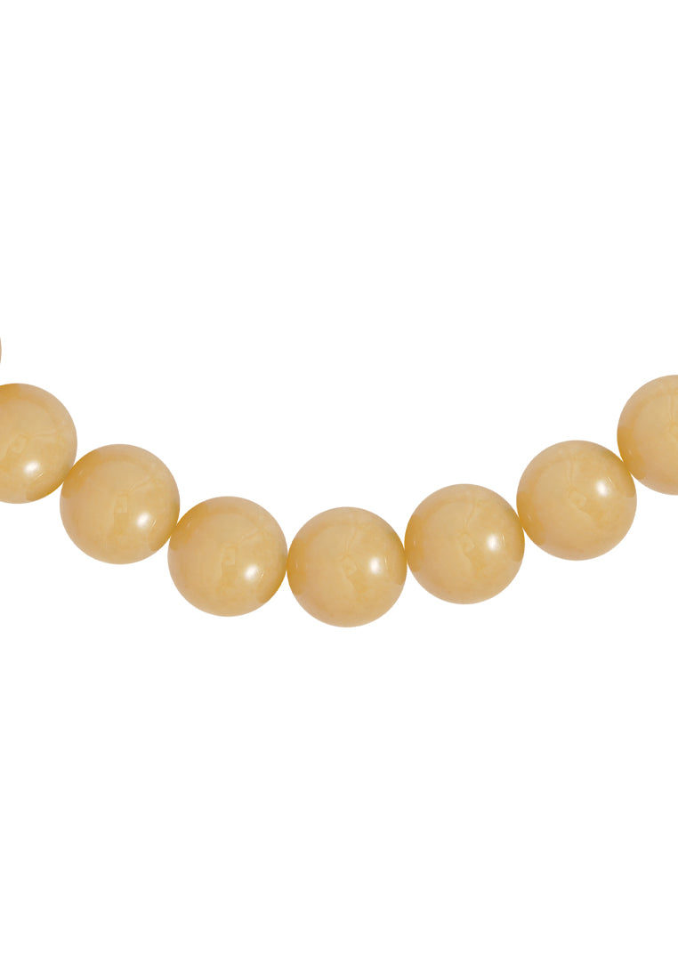TOMEI [Online Exclusive] Yellow Jade Bead Bracelet