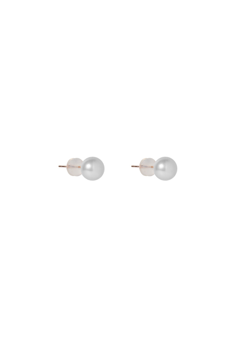TOMEI Akoya Pearl 6mm Earrings,Yellow Gold 750