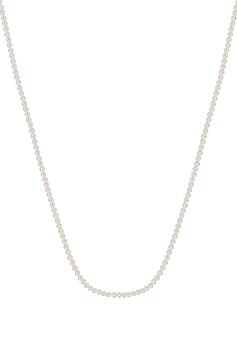 TOMEI Pearlfect Love Single Strand White Pearl Necklace