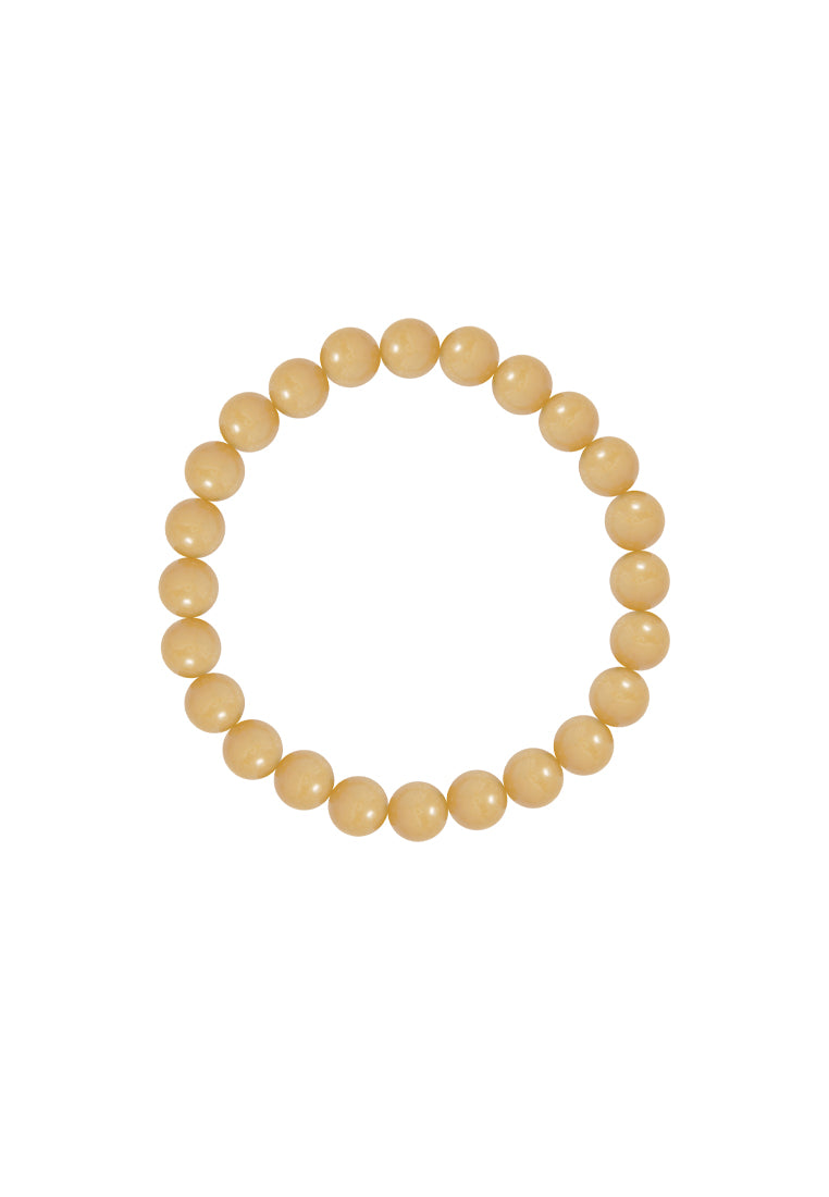 TOMEI [Online Exclusive] Yellow Jade Bead Bracelet