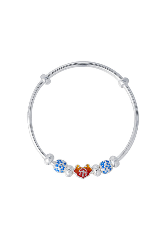 TOMEI Pure Faith Collection Exquisite Bangle, Silver
