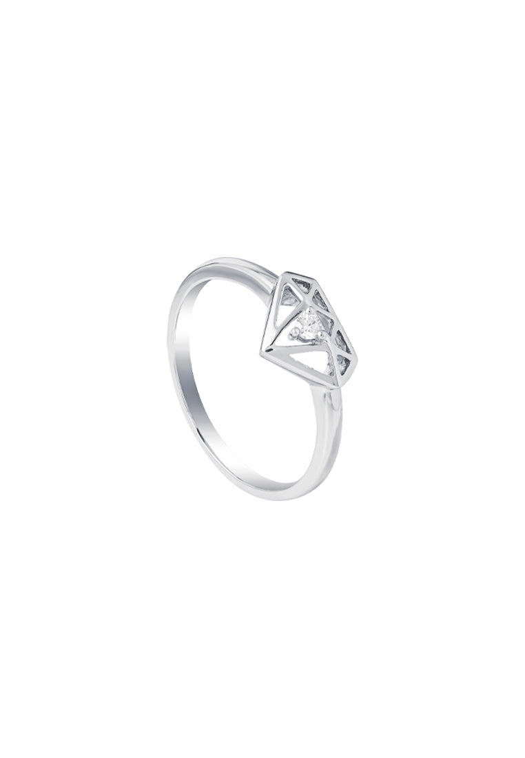 TOMEI Wonderful Diamond Ring, White Gold 375