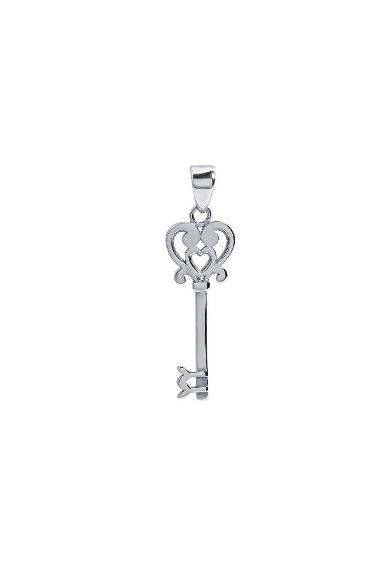 TOMEI Key Pendant, White Gold 585