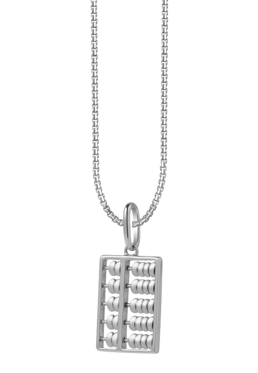 TOMEI Abacus Pendant, White Gold 585
