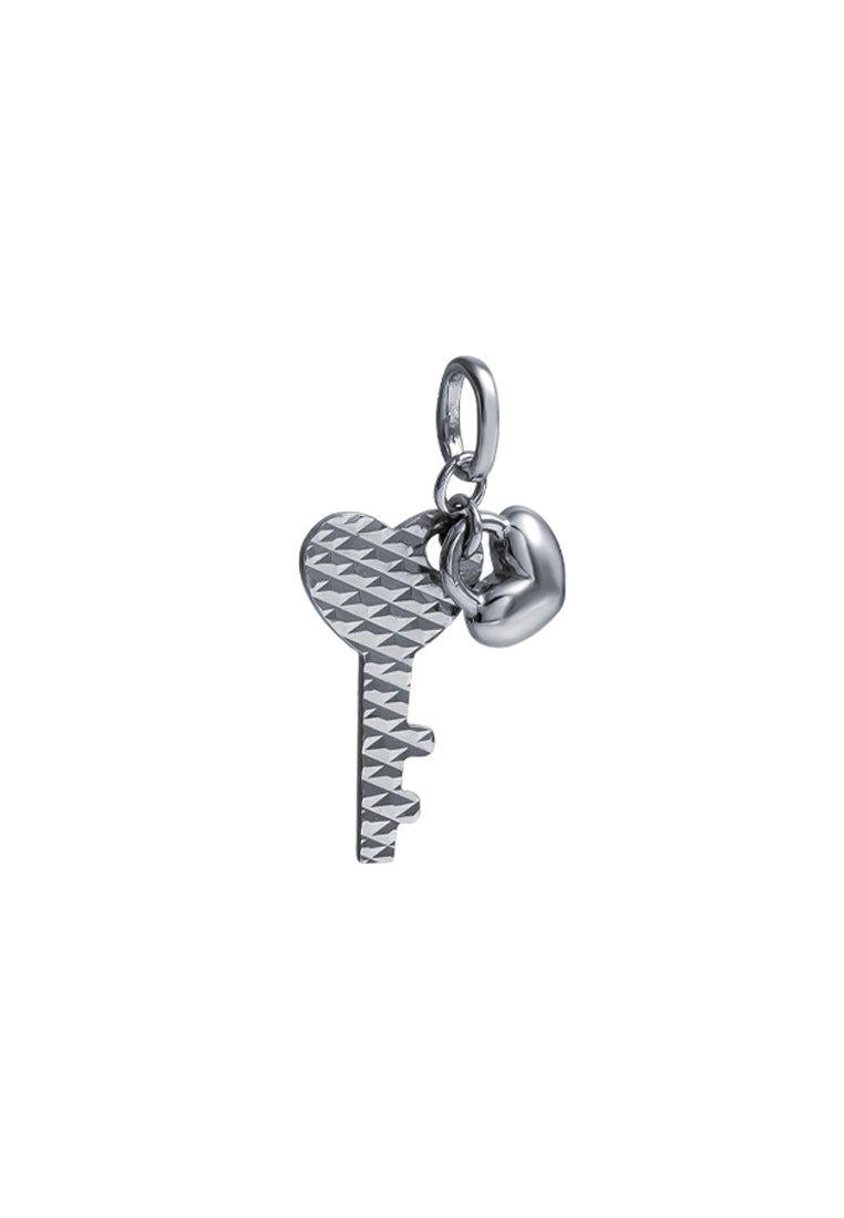 TOMEI Unlock Your Heart Pendant, White Gold 585