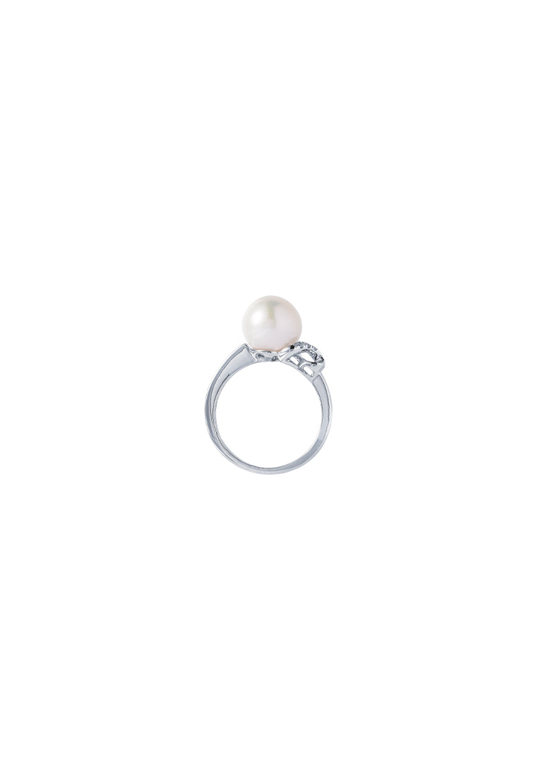TOMEI Pearl Ring, White Gold 585