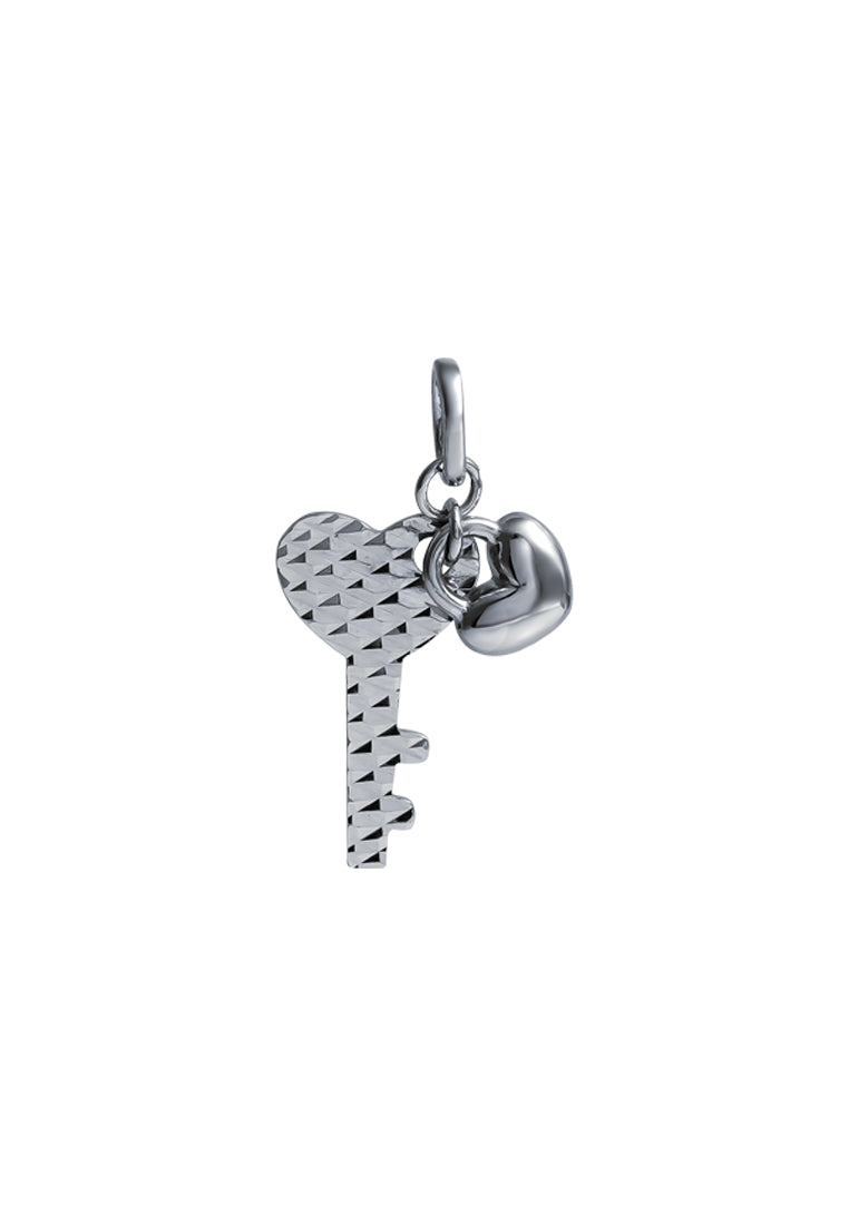 TOMEI Unlock Your Heart Pendant, White Gold 585