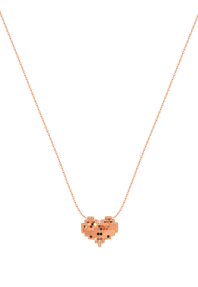 TOMEI Rouge Collection Heart Necklace, Rose Gold 750