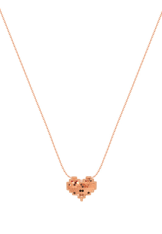 TOMEI Rouge Collection Heart Necklace, Rose Gold 750