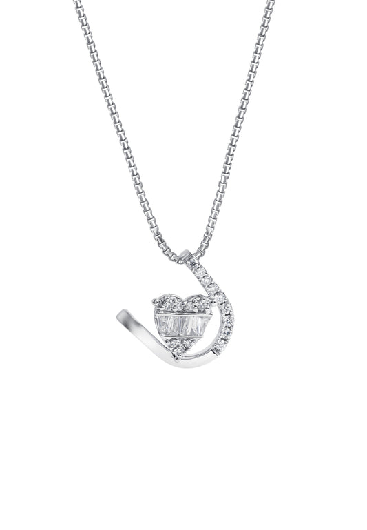 TOMEI Loving U Diamond Pendant Set, White Gold 585