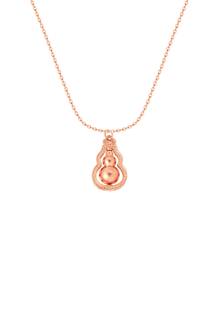 TOMEI Rouge Collection Spinning Gourd Necklace, Rose Gold 750