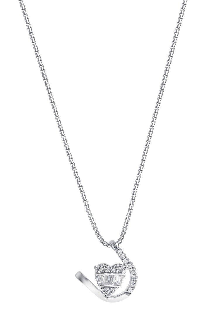 TOMEI Loving U Diamond Pendant Set, White Gold 585