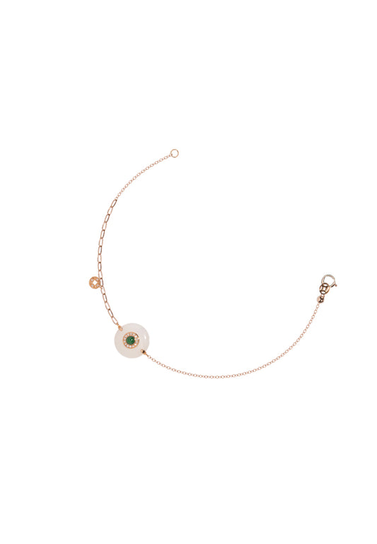 TOMEI Nephrite Series Bracelet, Rose Gold 750