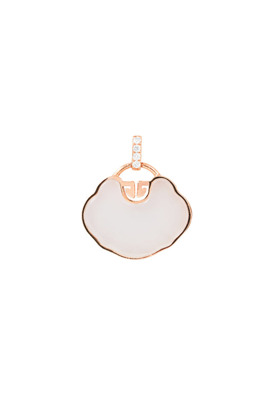 TOMEI Nephrite Collection Pendant, Rose Gold 750