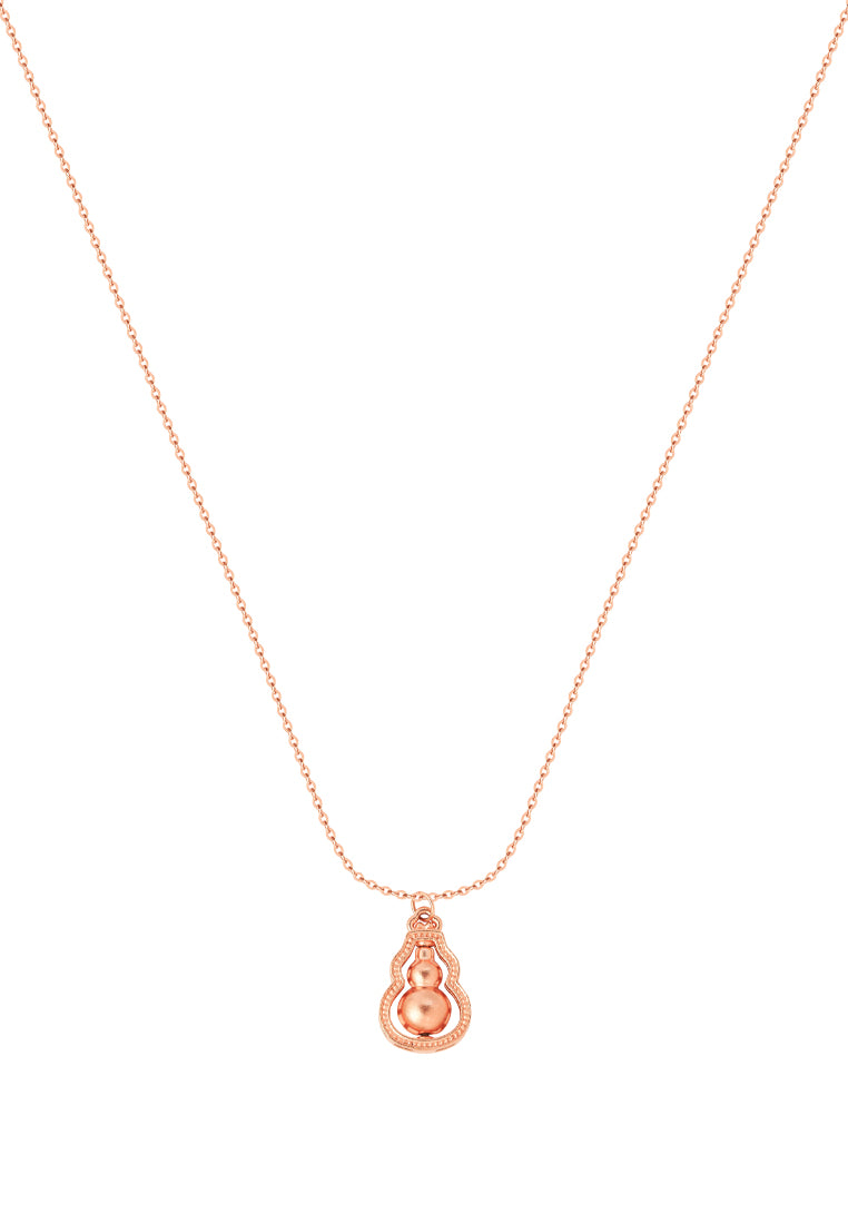 TOMEI Rouge Collection Spinning Gourd Necklace, Rose Gold 750