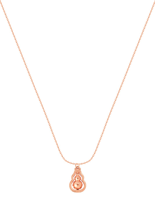 TOMEI Rouge Collection Spinning Gourd Necklace, Rose Gold 750