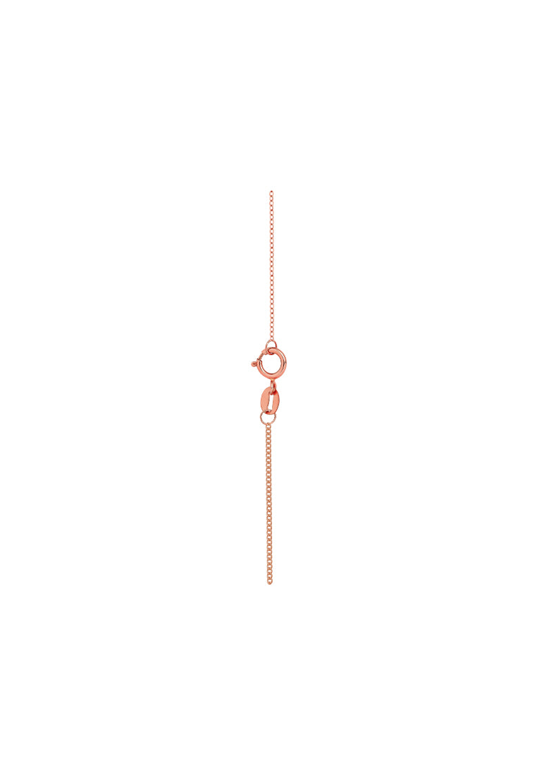 TOMEI Rouge Collection Six Leaves Necklace, Rose Gold 750