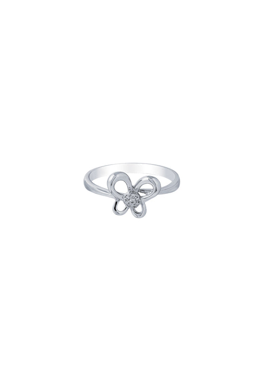 TOMEi Butterfly Ring, White Gold 375
