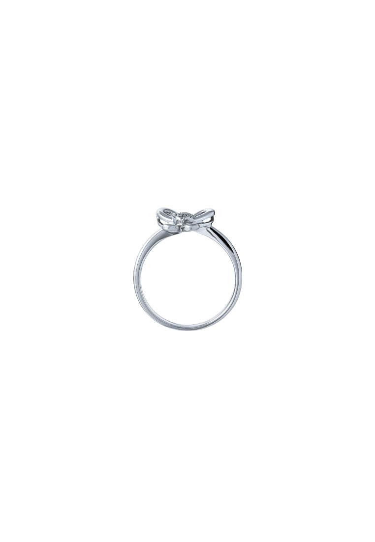 TOMEi Butterfly Ring, White Gold 375