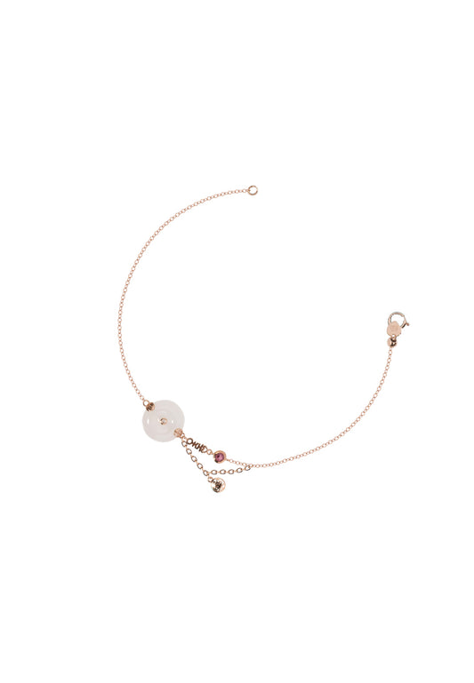 TOMEI Nephrite Series Bracelet, Rose Gold 750