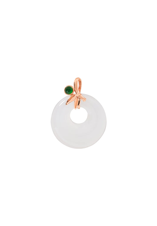 TOMEI Nephrite Collection Pendant, Rose Gold 750
