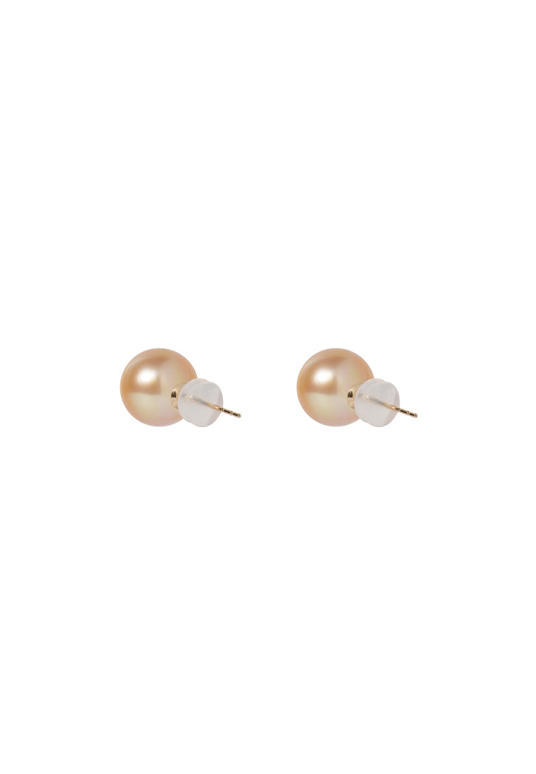 TOMEI Akoya Pearl 9mm Earrings,Yellow Gold 750