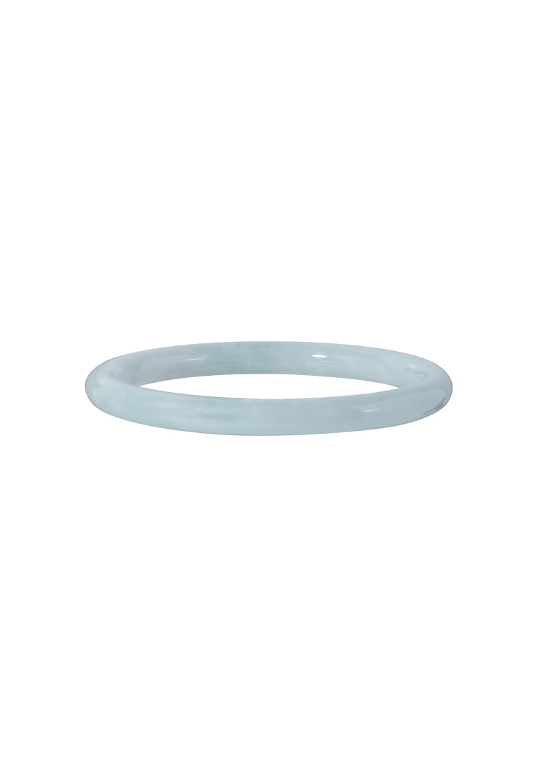 TOMEI Palace Grace Green-White Pale Jade Bangle