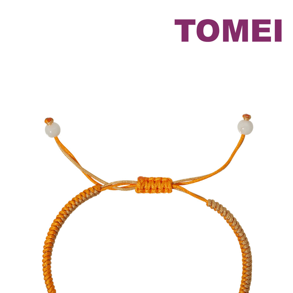 TOMEI [Online Exclusive] Natural Ping-An-Kou Jade with Yellow Rope Bracelet