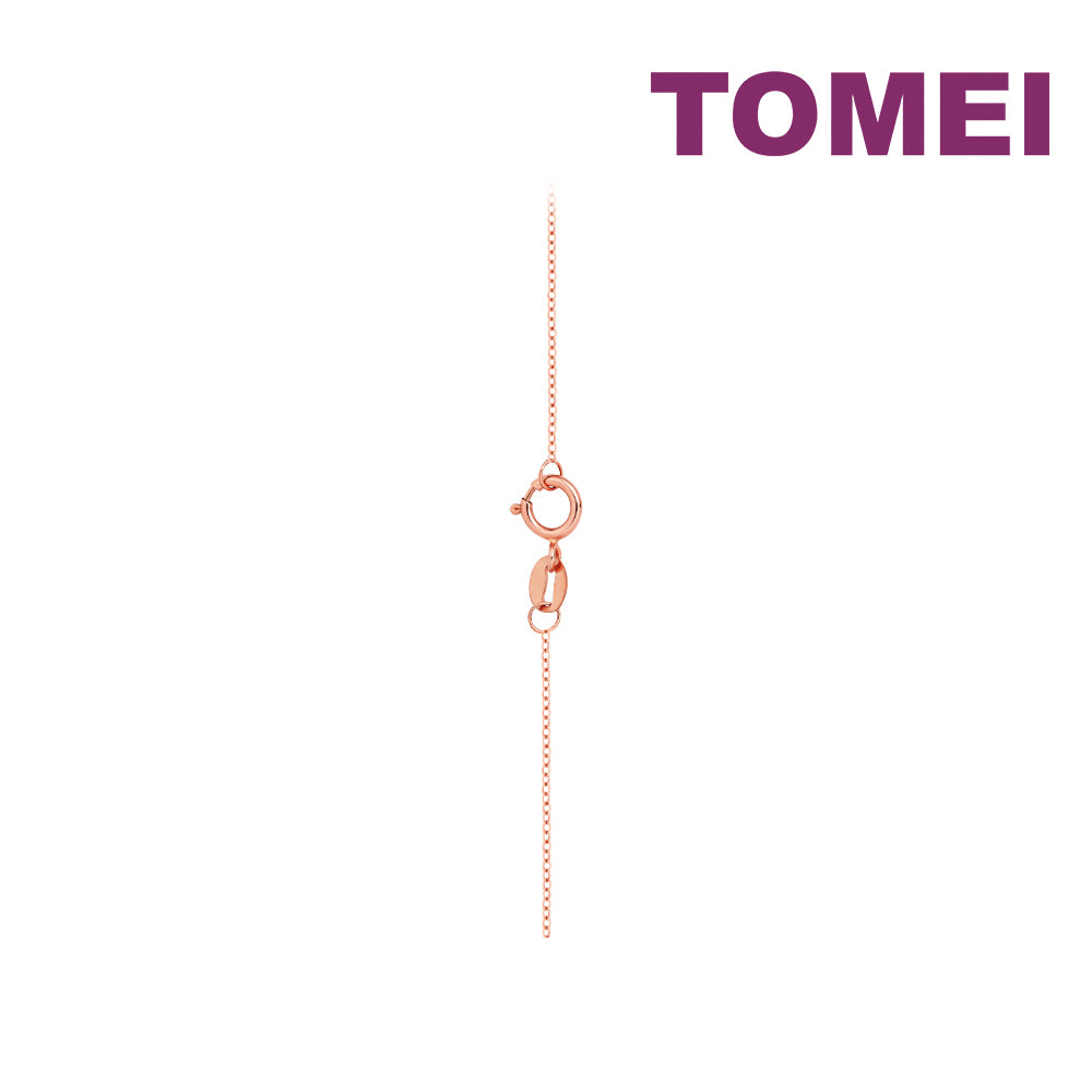 TOMEI Rouge Collection Solitaire Pearl Necklace, Rose Gold 750