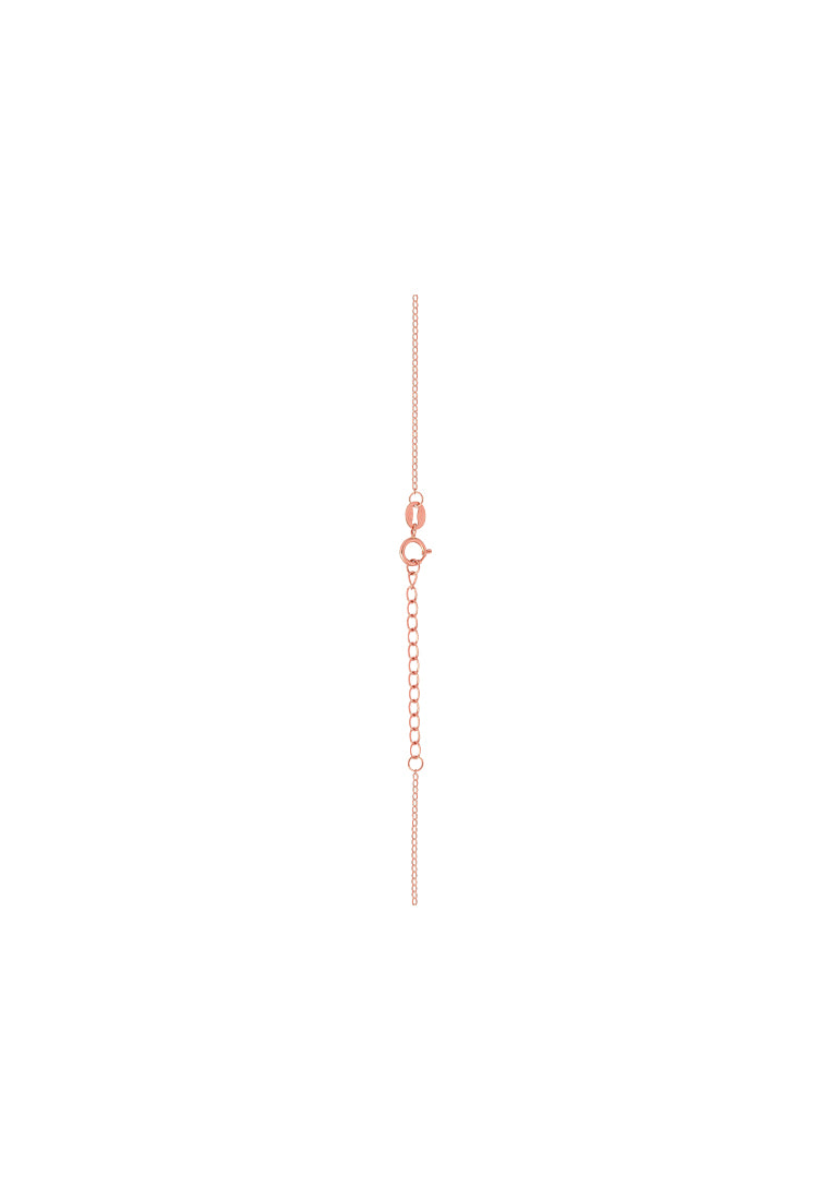 TOMEI Rouge Collection Heart Necklace, Rose Gold 750