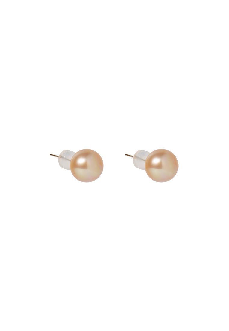 TOMEI Akoya Pearl 9mm Earrings,Yellow Gold 750