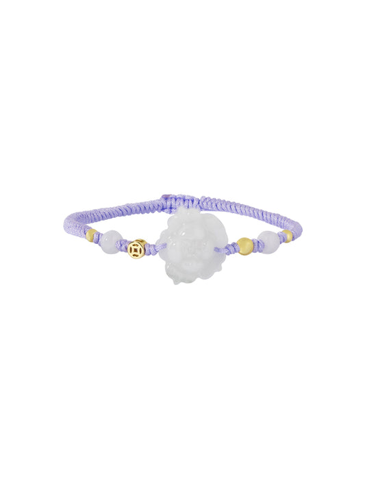TOMEI [Online Exclusive] Lotus Jade with Purple Rope Bracelet
