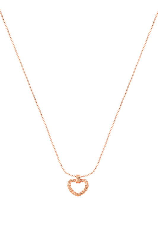 TOMEI Rouge Collection Heart Necklace, Rose Gold 750