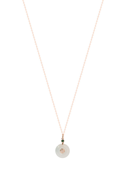 TOMEI Nephrite Series Necklace, Rose Gold 750