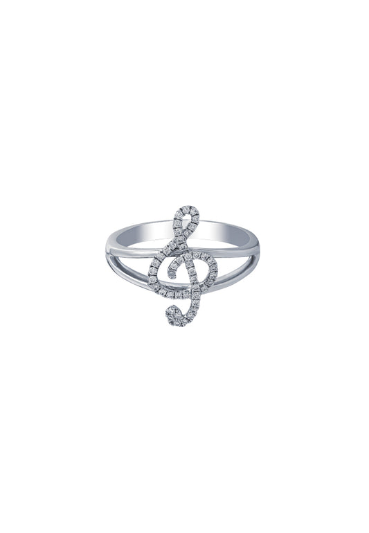 TOMEI Diamond Ring, White Gold 375