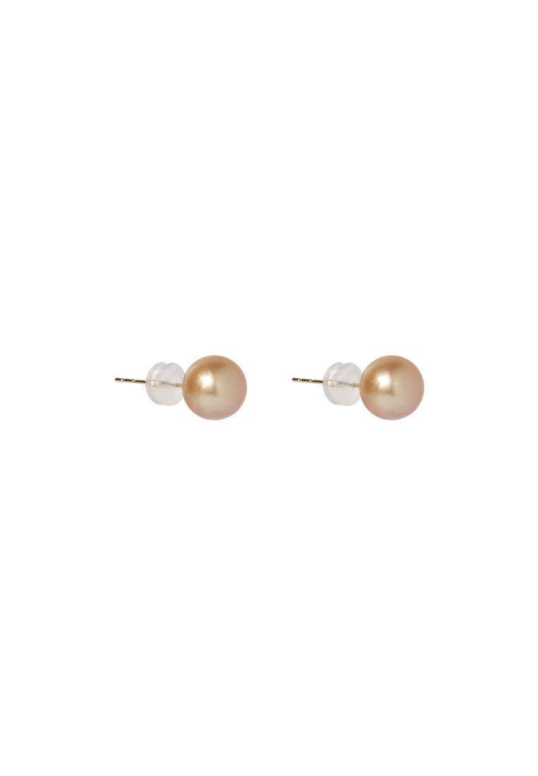 TOMEI Akoya Pearl 7.5mm Earrings,Yellow Gold 750