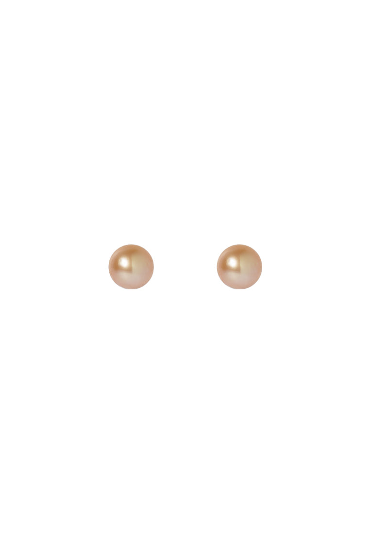 TOMEI Akoya Pearl 7.5mm Earrings,Yellow Gold 750